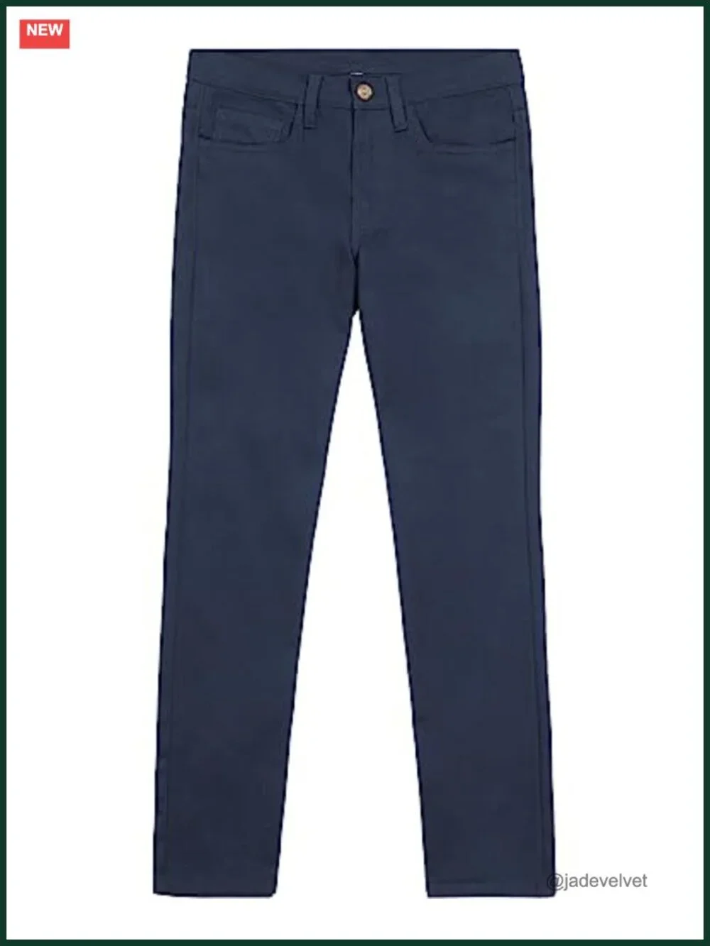 Boys' School Uniform Twill Chino Pants, Flat Front, Comfortable Waistband with